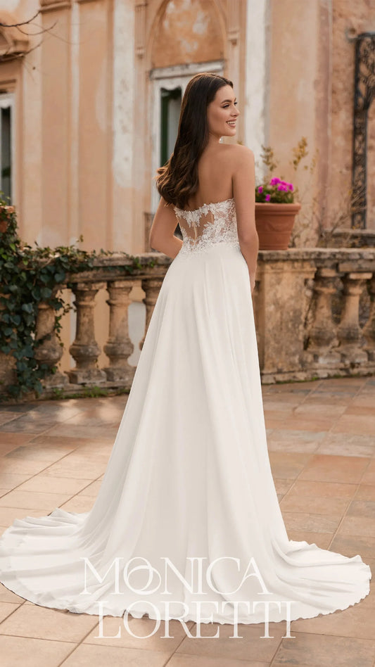 Monica Loretti 8319 Tania Olsen Strapless Split Skirt Wedding Dress & Gown 7