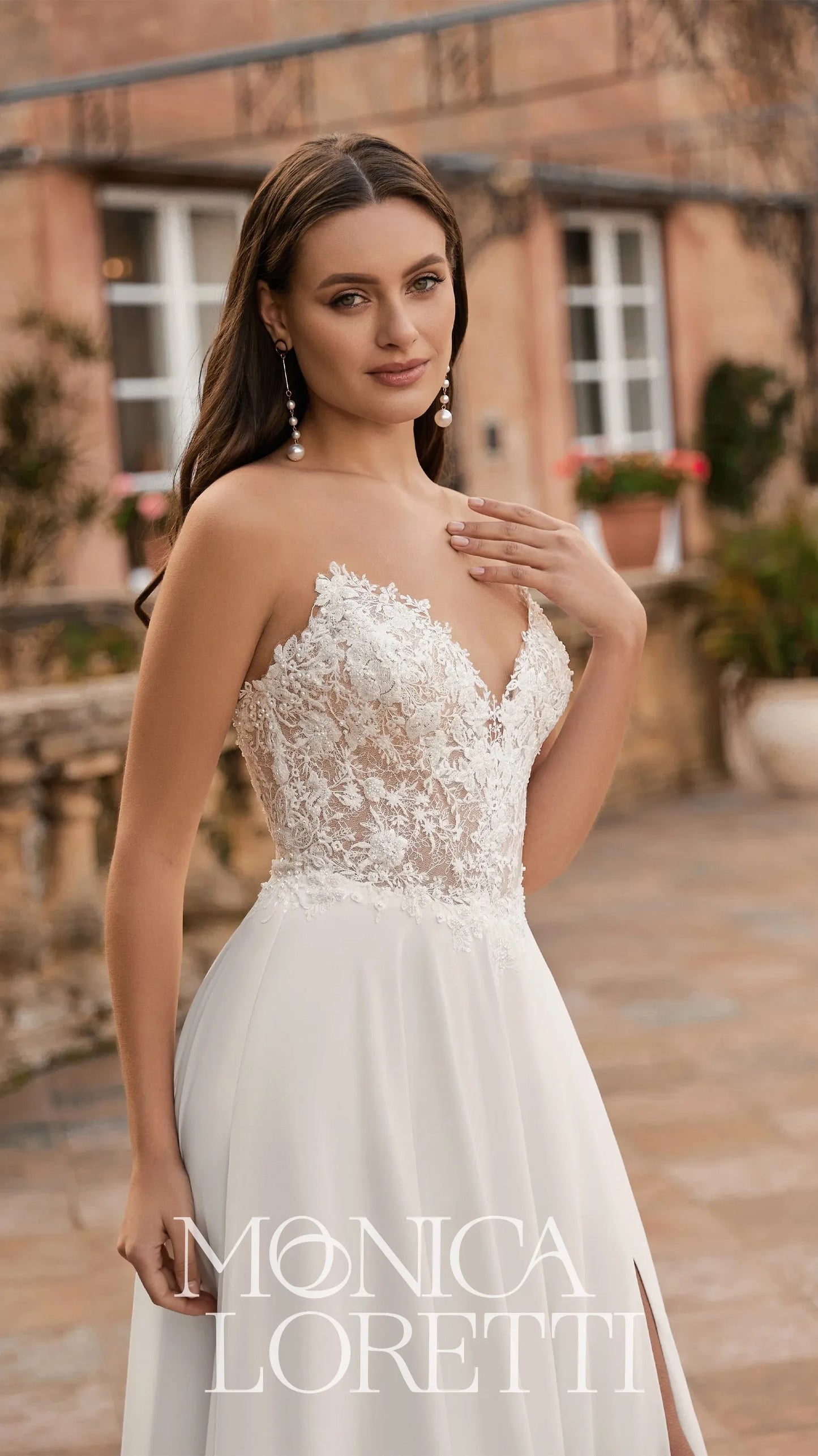 Monica Loretti 8319 Tania Olsen Strapless Split Skirt Wedding Dress & Gown 2