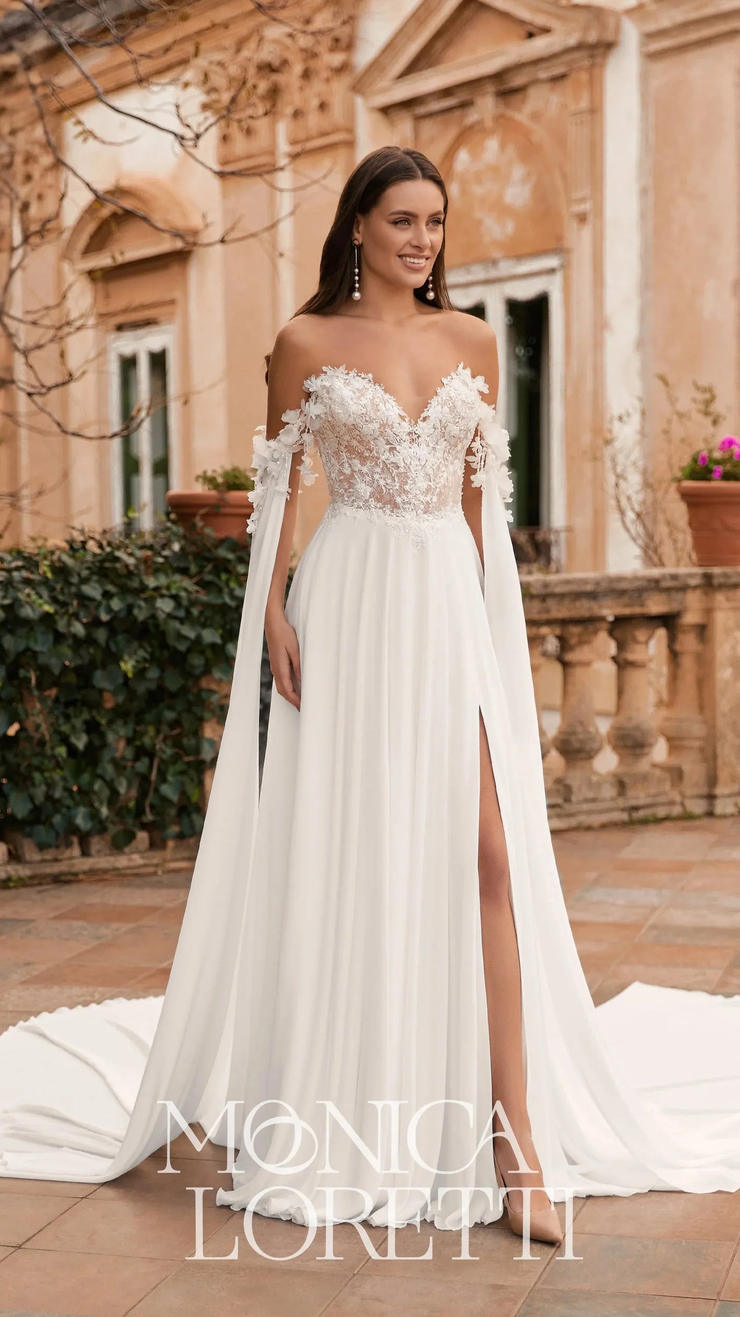 Monica Loretti 8319 Tania Olsen Strapless Split Skirt Wedding Dress & Gown 6