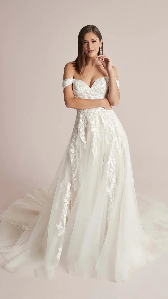 Designer Off The Shoulder Wedding Dresses & Gowns | Heartland Brides