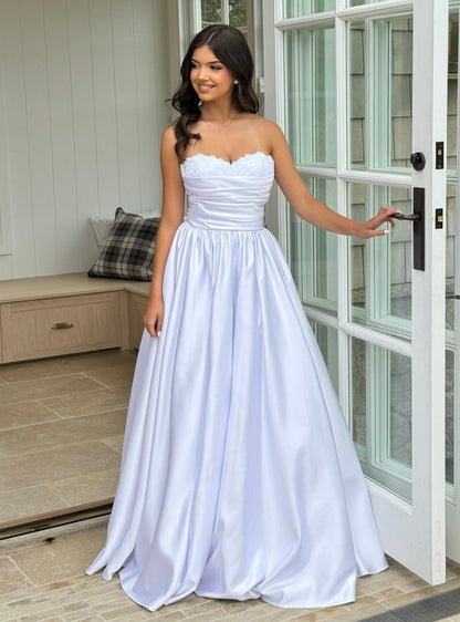 Wallis Debutante Dress with Ruched Bodice and Bead Detail