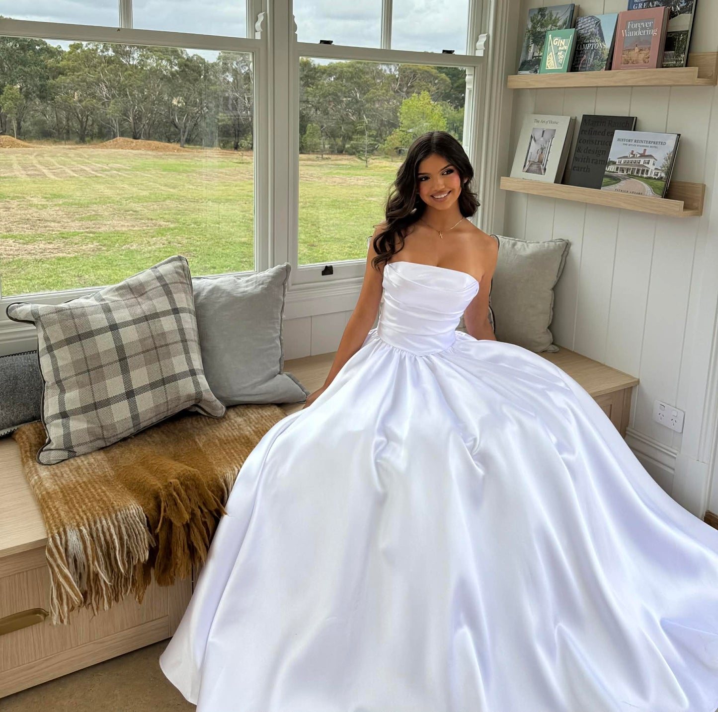 Utopia Satin Strapless Debutante Dress