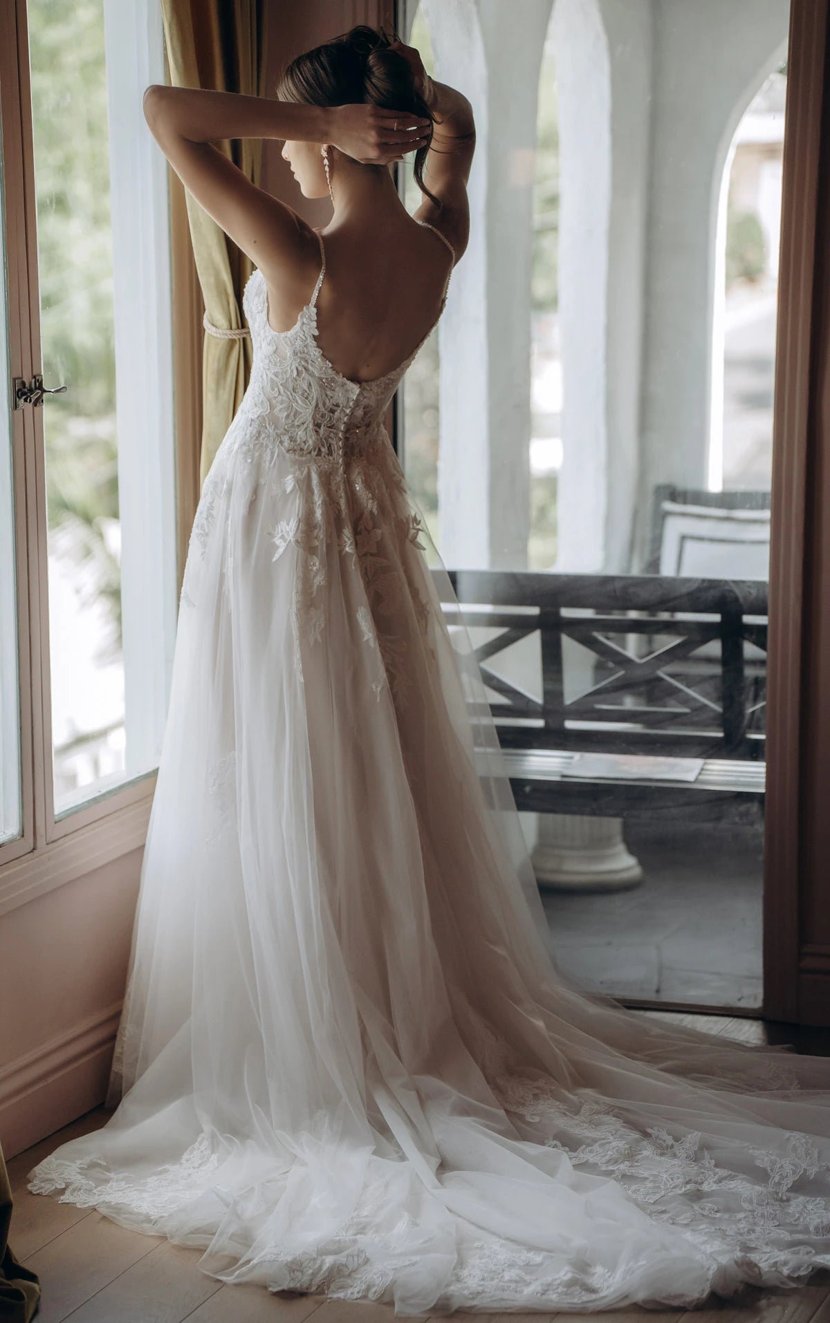 Stella Your Beaded Lace and Tulle A-Line Wedding Gown SY8293