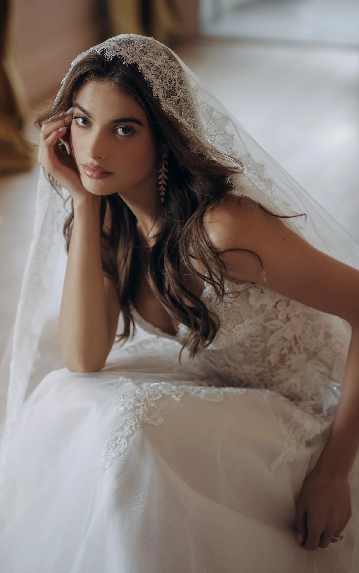 Stella Your Beaded Lace and Tulle A-Line Wedding Gown SY8293