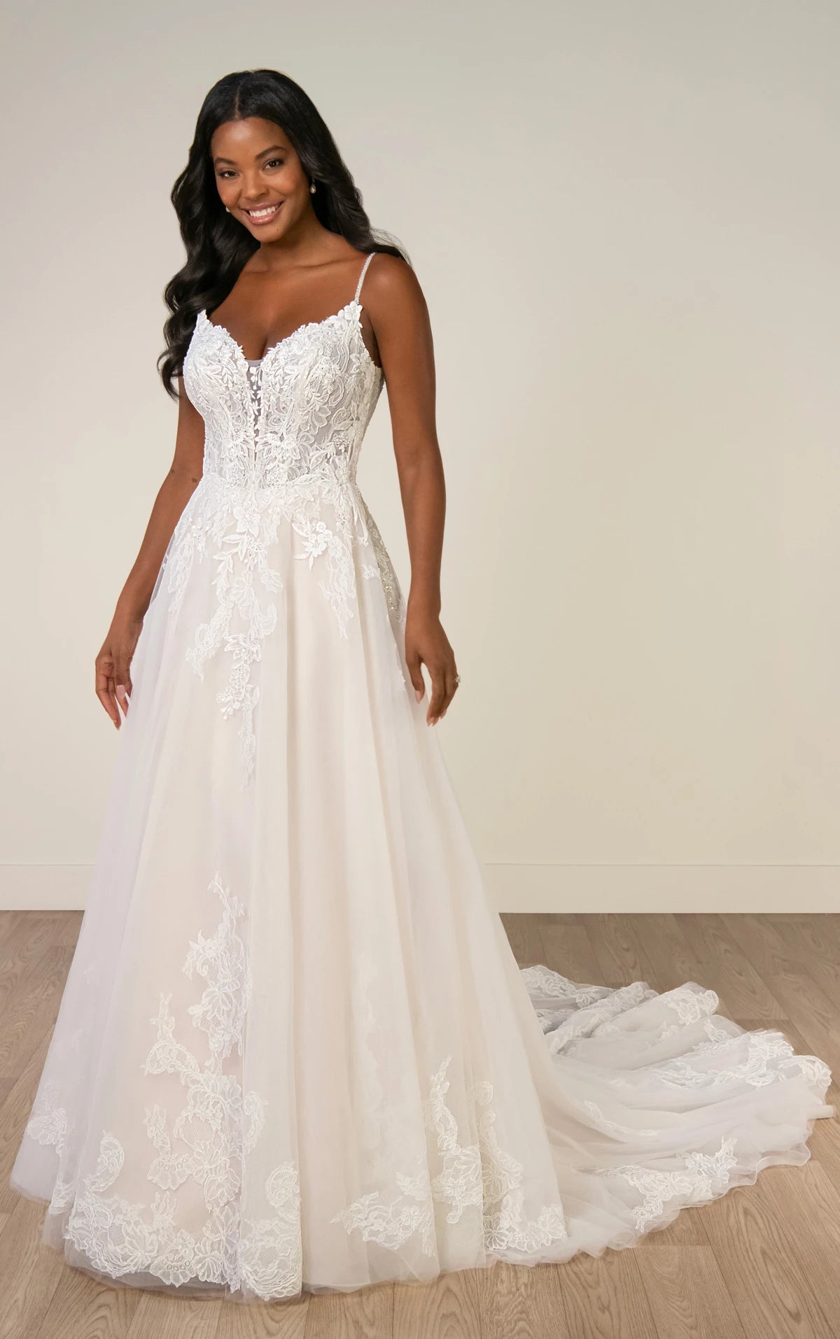 Stella Your Beaded Lace and Tulle A-Line Wedding Gown SY8293