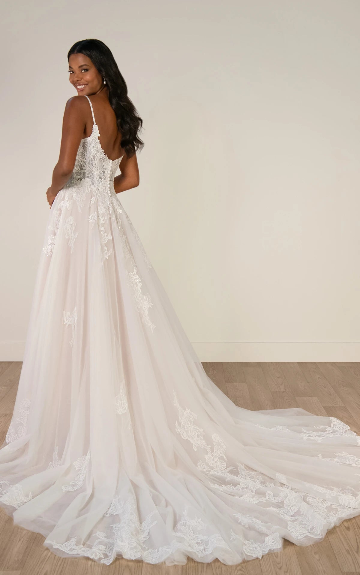 Stella Your Beaded Lace and Tulle A-Line Wedding Gown SY8293